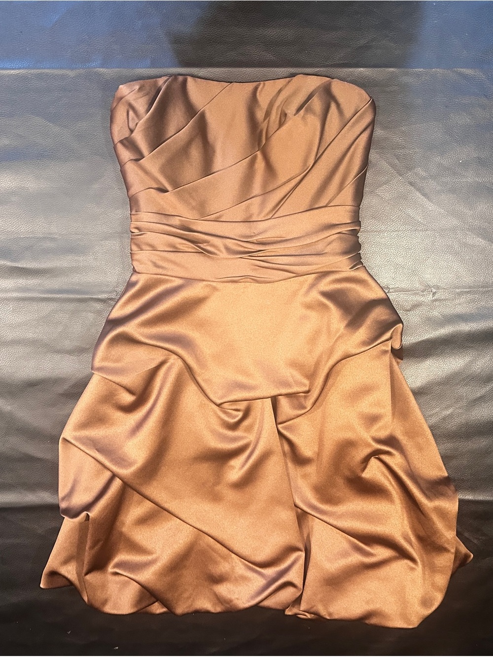 David’s Bridal Truffle Brown Cocktail / Formal /Bridesmaid Dress Style 84091